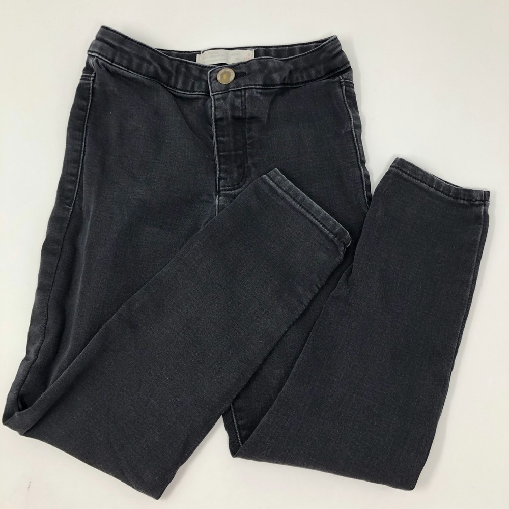 Zara Distressed Knee Skinny Jeans sz 6